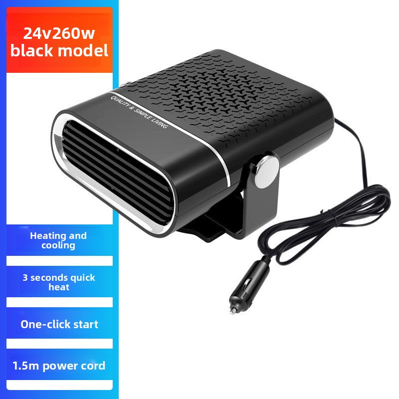 Stay Warm and Clear: 12V 120W Portable Car Heater with 360� Rotation for Fast Heating and Defogging