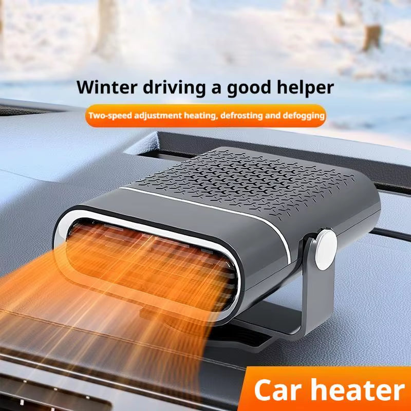 12V 120W Portable Car Heater - Fast Heating & Cooling Fan with 360° Rotation for Ultimate Defogging and Defrosting