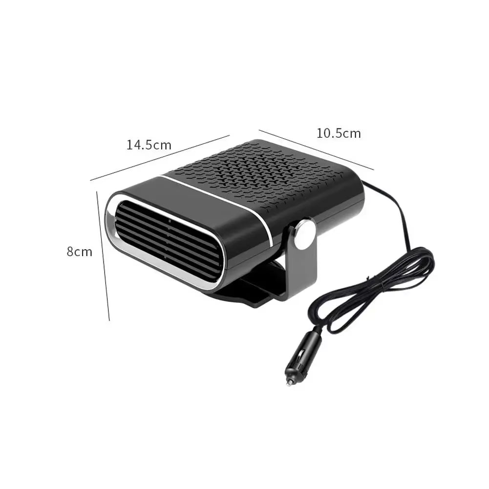 12V 120W Portable Car Heater - Fast Heating & Cooling Fan with 360° Rotation for Ultimate Defogging and Defrosting