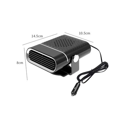 12V 120W Portable Car Heater - Fast Heating & Cooling Fan with 360° Rotation for Ultimate Defogging and Defrosting