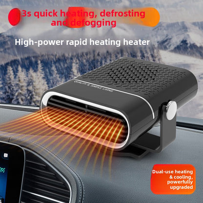 Stay Warm and Clear: 12V 120W Portable Car Heater with 360� Rotation for Fast Heating and Defogging
