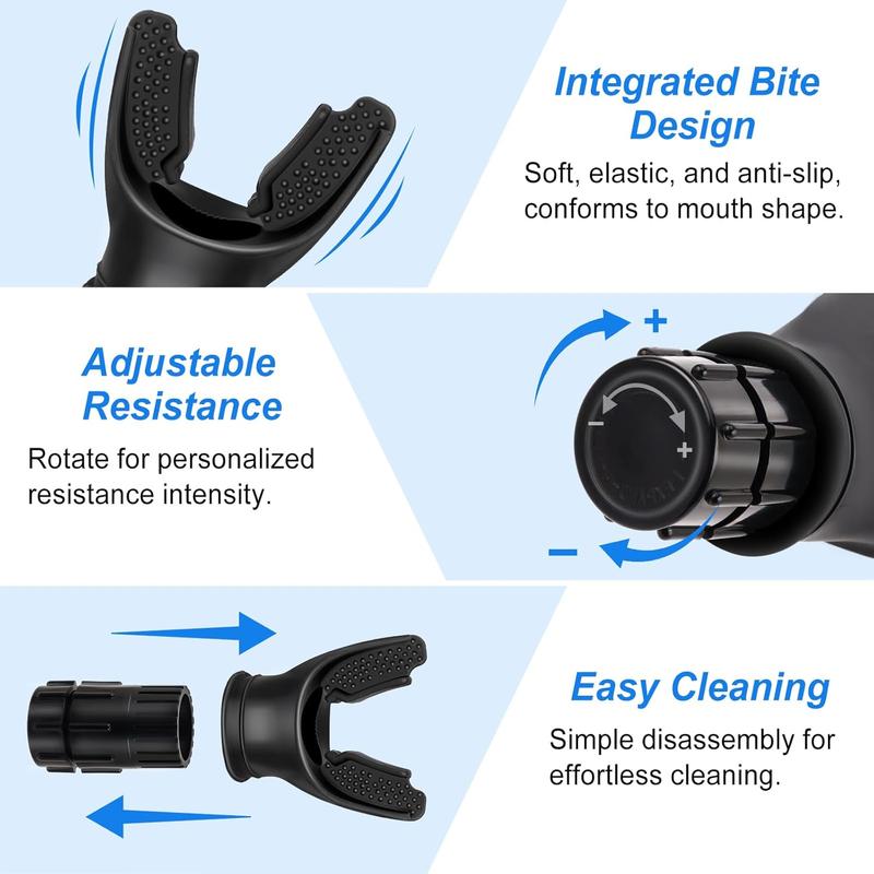 Portable Breathing Trainer with Adjustable Resistance Settings for Enhanced Strength and Endurance, Exercise Trainer - Lightweight, Easy to Clean