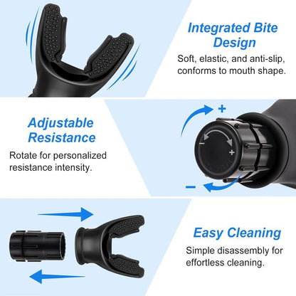 Portable Breathing Trainer with Adjustable Resistance Settings for Enhanced Strength and Endurance, Exercise Trainer - Lightweight, Easy to Clean