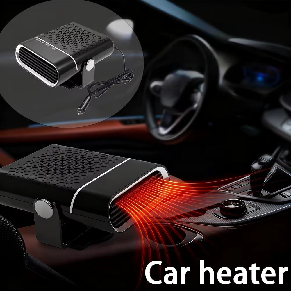12V 120W Portable Car Heater - Fast Heating & Cooling Fan with 360° Rotation for Ultimate Defogging and Defrosting