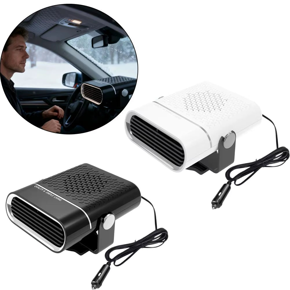 12V 120W Portable Car Heater - Fast Heating & Cooling Fan with 360° Rotation for Ultimate Defogging and Defrosting